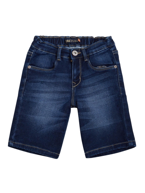 

VITAMINS Girls Navy Blue Solid Regular Fit Regular Shorts