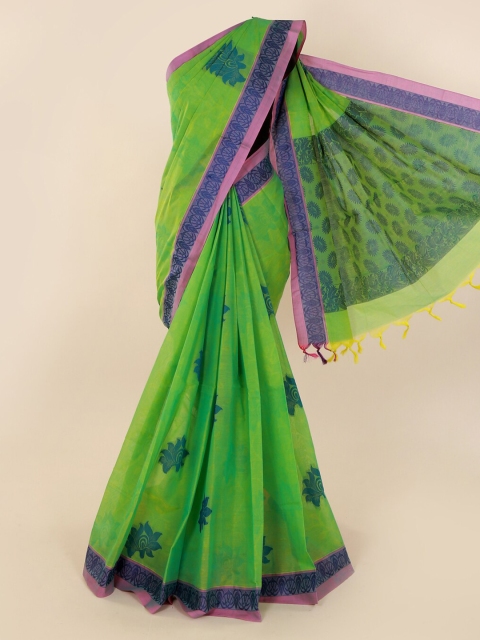 

Pothys Green & Blue Pure Cotton Woven Design Saree