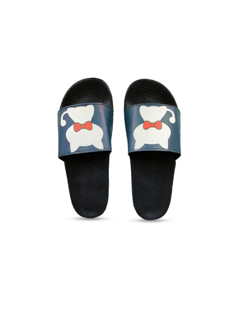 

Pampy Angel Women Navy Blue & White Printed Sliders