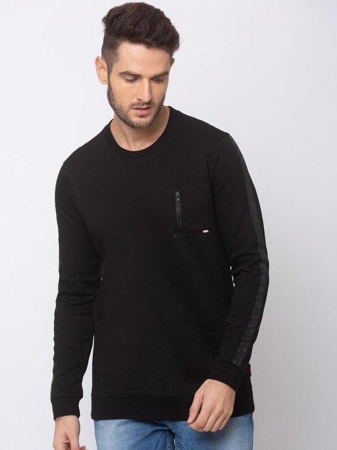 

SPYKAR Men Black Solid Slim Fit Sweatshirt