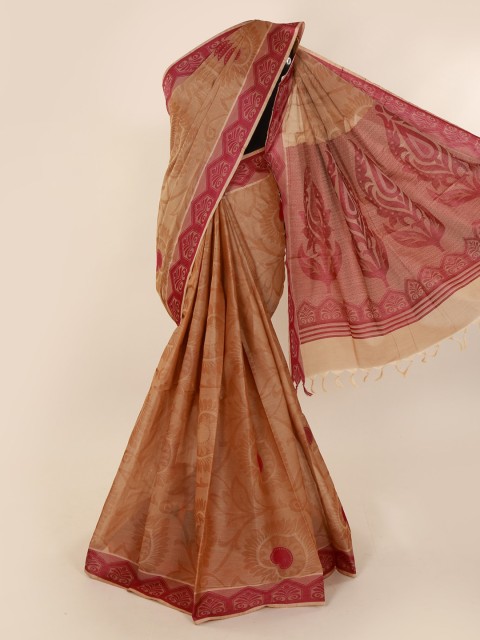 

Pothys Brown Woven Design Pure Silk Saree