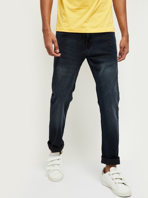 

max Men Navy Blue Slim Fit Mid-Rise Clean Look Stretchable Jeans