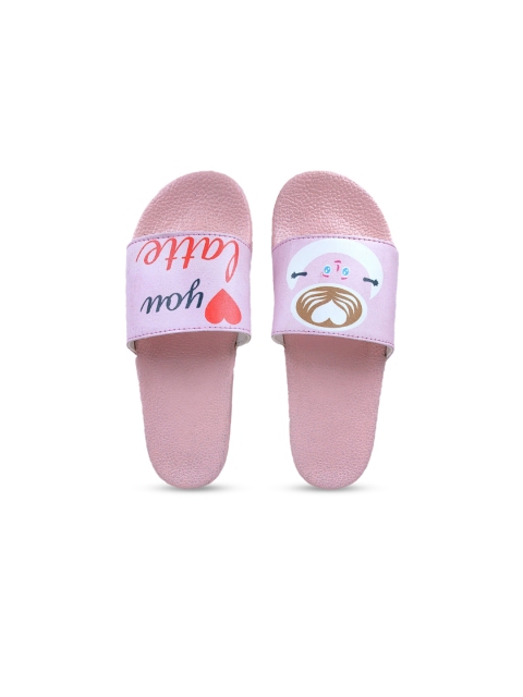 

Pampy Angel Women Pink & Purple Printed Sliders