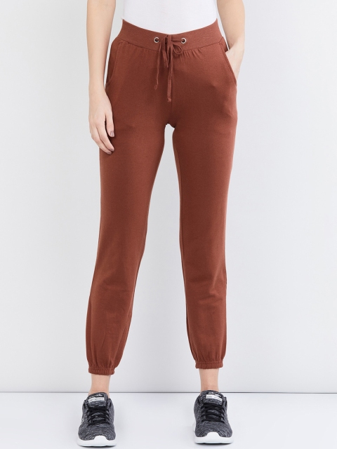 

max Women Brown Solid Joggers
