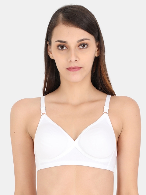 

Softline Butterfly White Solid Non-Wired Non Padded Everyday Bra 2002-White
