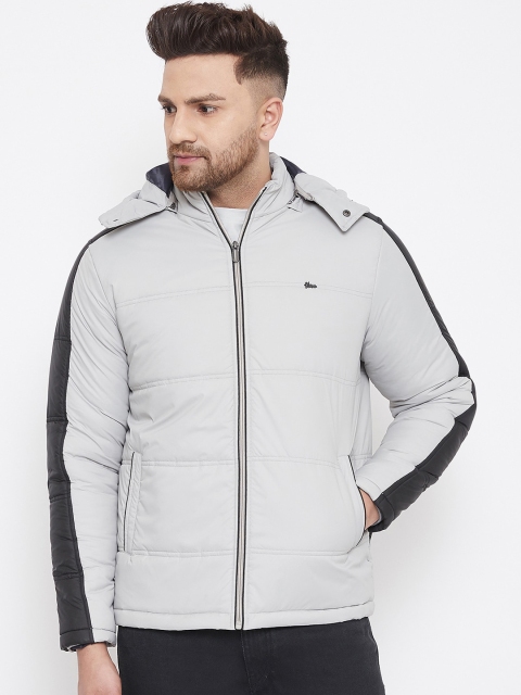

Okane Men Grey Solid Padded Jacket