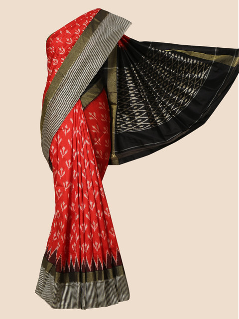

Pothys Red Woven Design Pure Silk Saree
