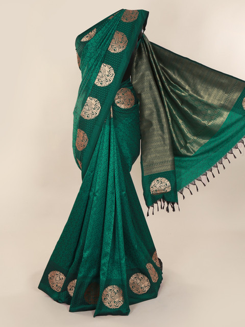 

Pothys Green Woven Design Art Silk Saree