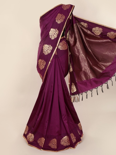 

Pothys Violet Woven Design Art Silk Saree