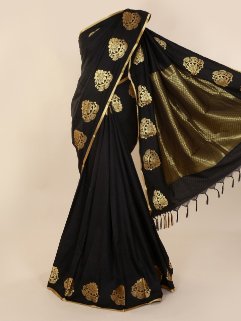 

Pothys Black Woven Design Art Silk Saree