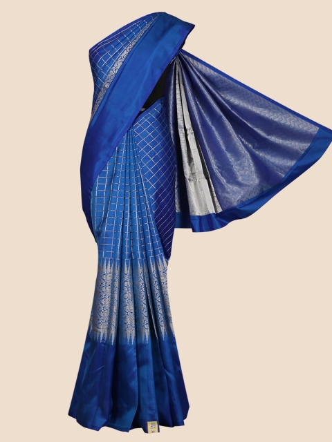 

Pothys Blue Woven Design Pure Silk Saree