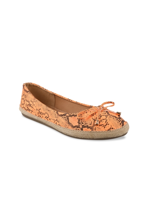 

Stelatoes Women Orange Printed Ballerinas