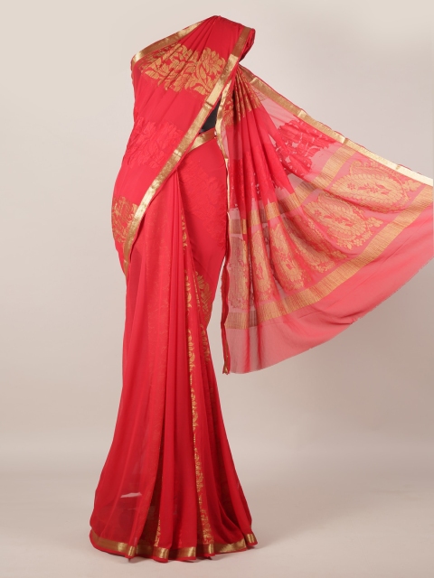 

Pothys Red Woven Saree