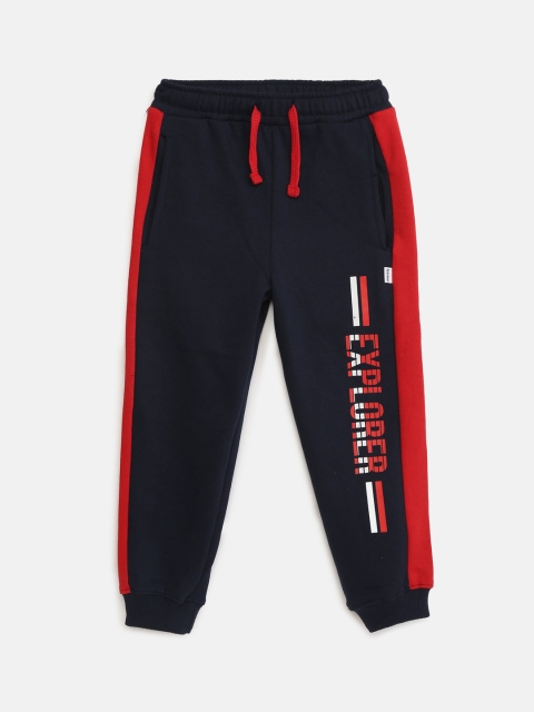 

mackly Boys Navy Blue & Red Printed Lounge Pants BPW202