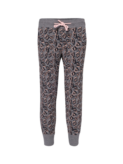 

Jockey Girls Grey & Pink Printed Slim Fit Joggers