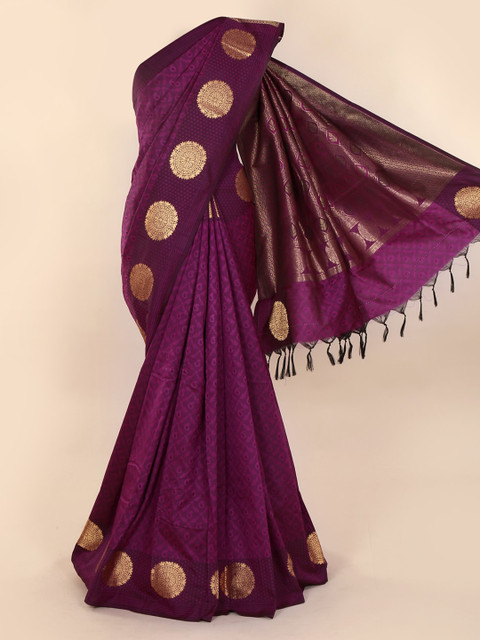 

Pothys Violet Woven Design Art Silk Saree