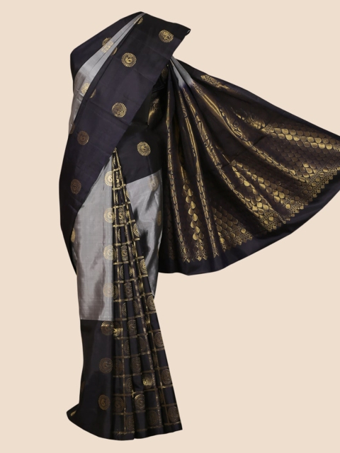 

Pothys Grey Woven Design Pure Silk Saree