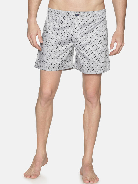 

IVOC Men White & Grey Printed Boxers IOMBS02SC03L36-430