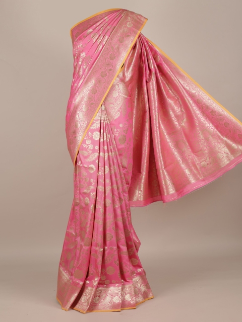 

Pothys Pink Woven Design Jute Silk Saree