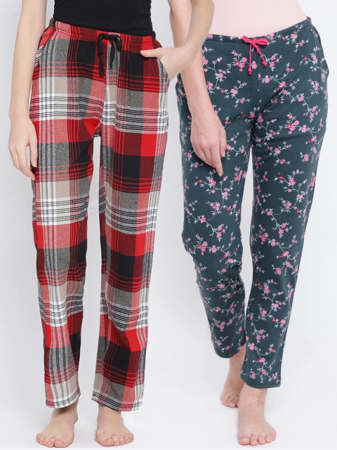 

Kanvin Women Pack Of 2 Lounge Pants, Green