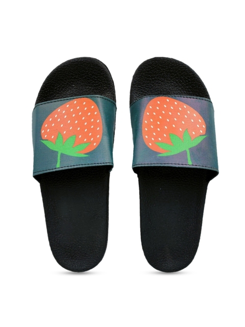 

Pampy Angel Women Green & Red Printed Sliders
