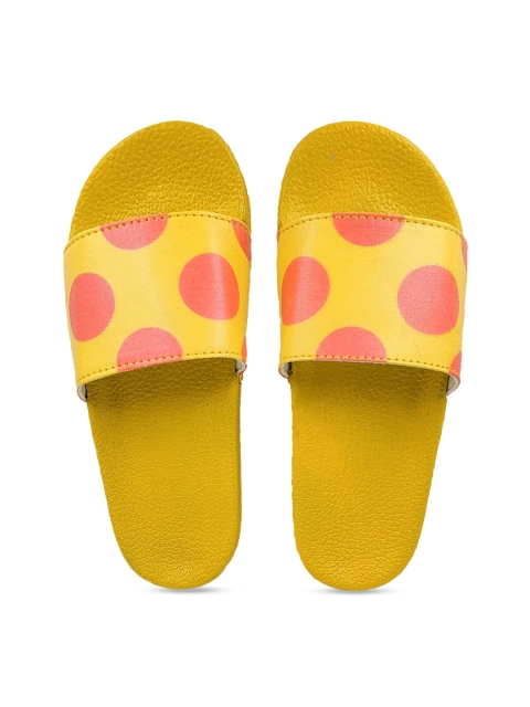 

Pampy Angel Women Yellow & Pink Printed Sliders