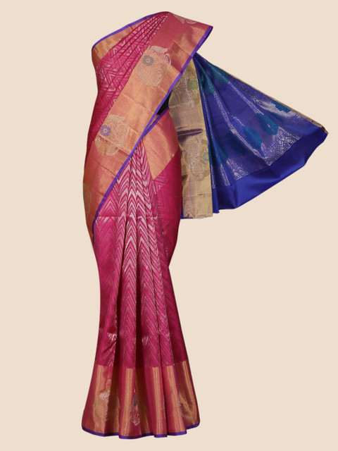 

Pothys Pink Woven Design Pure Silk Saree