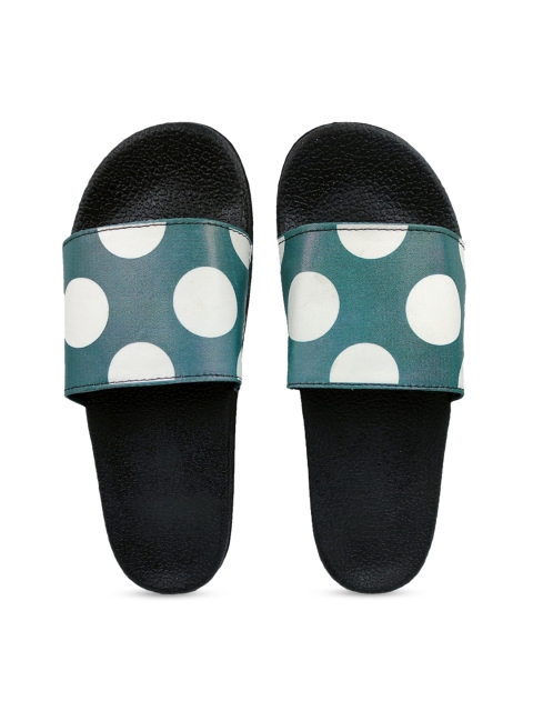

Pampy Angel Women Green & White Printed Sliders