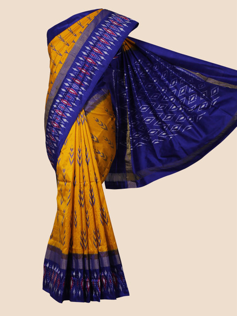 

Pothys Yellow Printed Pure Silk Saree