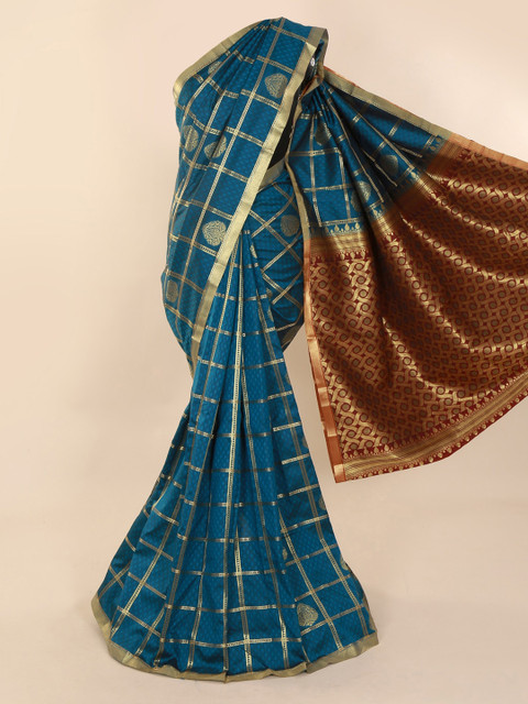 

Pothys Blue Woven Design Art Silk Saree