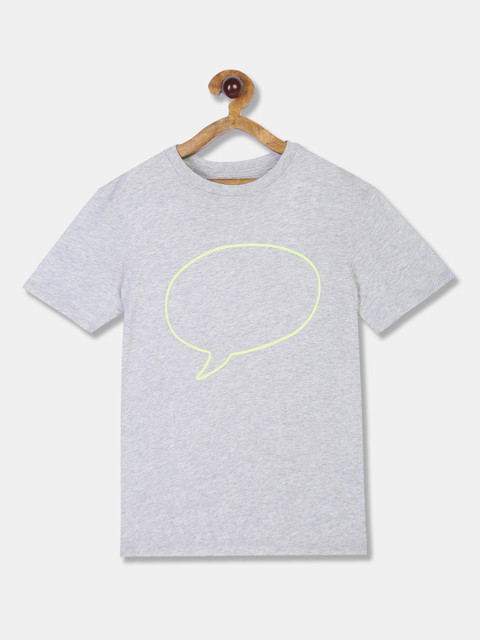 

GAP Boys Grey Printed Round Neck Cotton T-shirt