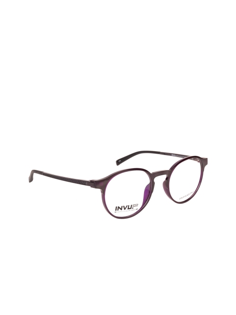 

INVU Women Purple Solid Full Rim Oval Frames