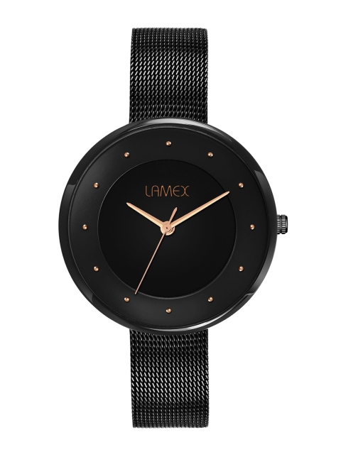 

LAMEX Women Black Analogue Watch