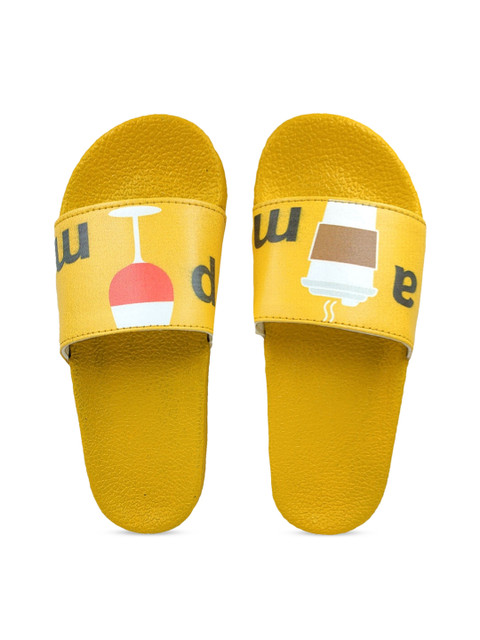 

Pampy Angel Women Yellow & White Printed Sliders