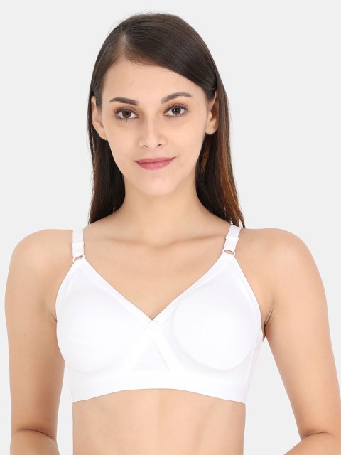 

Softline Butterfly White Solid Non-Wired Non Padded Everyday Bra 2001