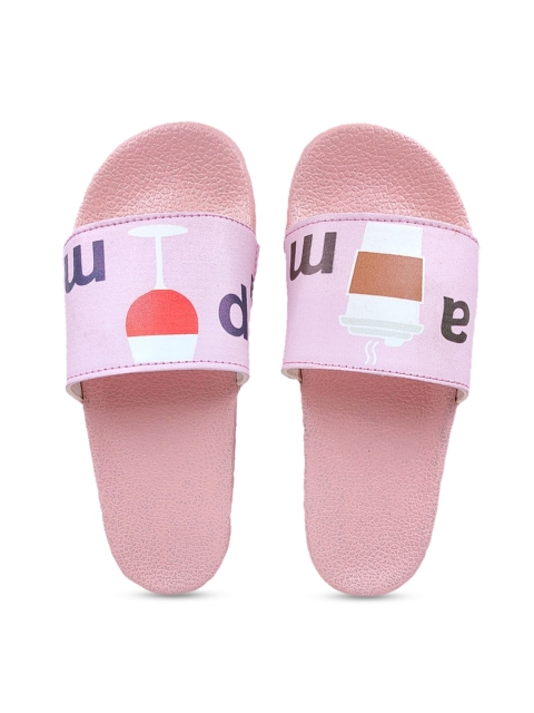 

Pampy Angel Women Pink & White Printed Sliders