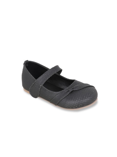 

In Fashion By Solly Dolly Girls Black Textured Ballerinas