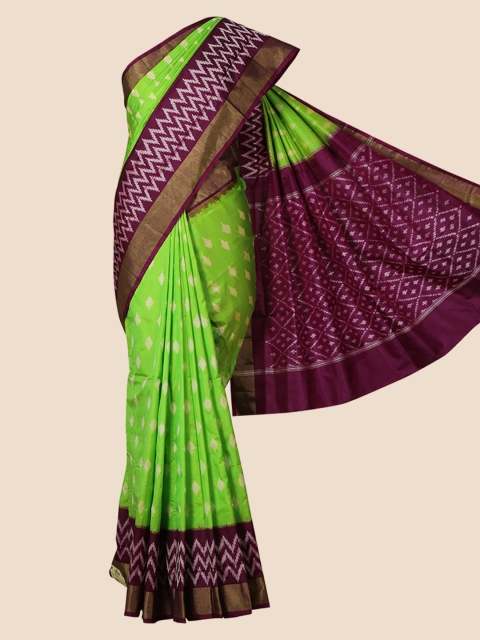 

Pothys Green Woven Design Pure Silk Saree