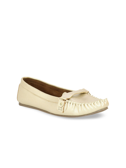 

Inc 5 Women Gold-Toned Solid Ballerinas