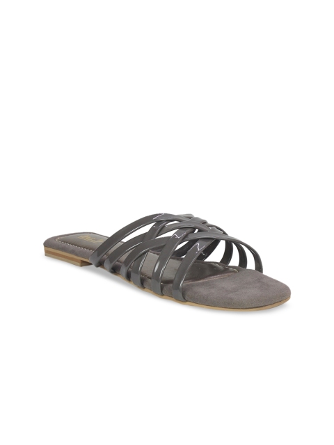 

Inc 5 Women Grey Solid Open Toe Flats