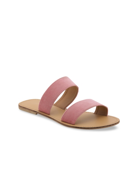 

HUE Women Pink Solid Open Toe Flats