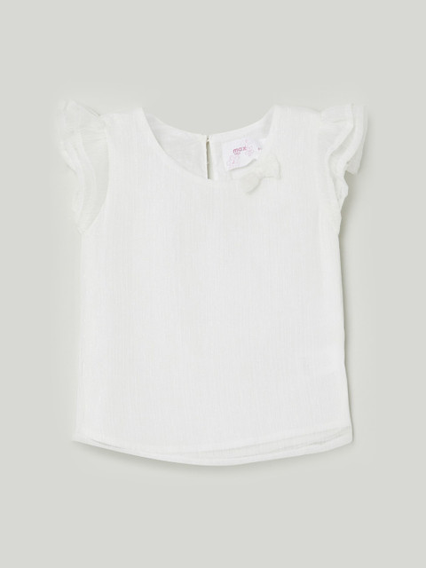 

max Girls White Solid Top