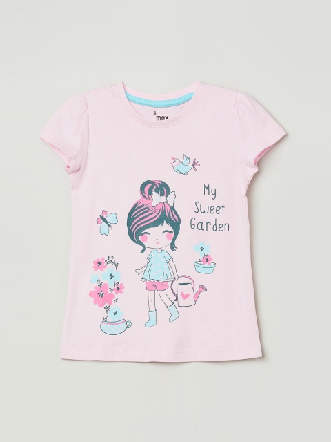 

max Girls Pink Printed Top