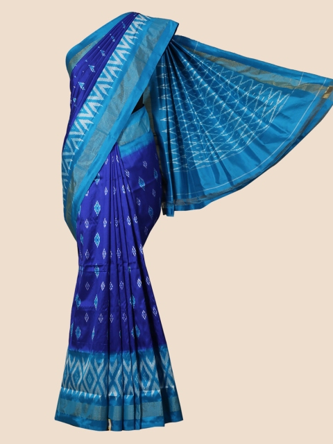 

Pothys Blue Woven Design Pure Silk Saree