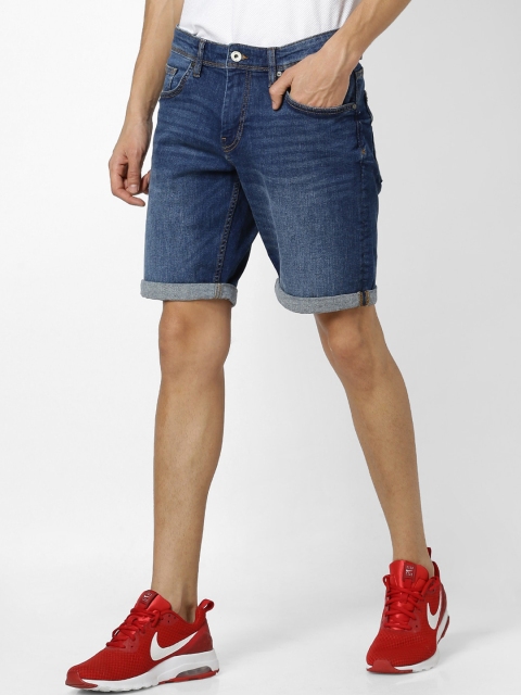 

Celio Men Blue Regular Fit Denim Shorts