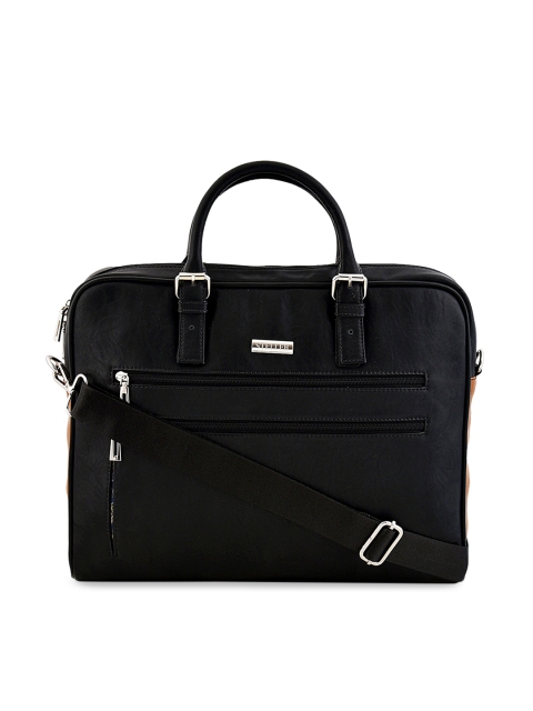 

STELLER Unisex Black Solid Laptop Bag