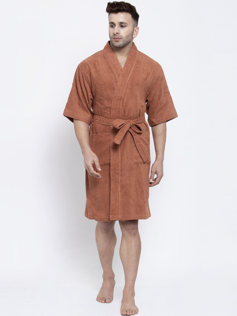 

Trident Unisex Rust Brown Solid 300 GSM Bath Robe