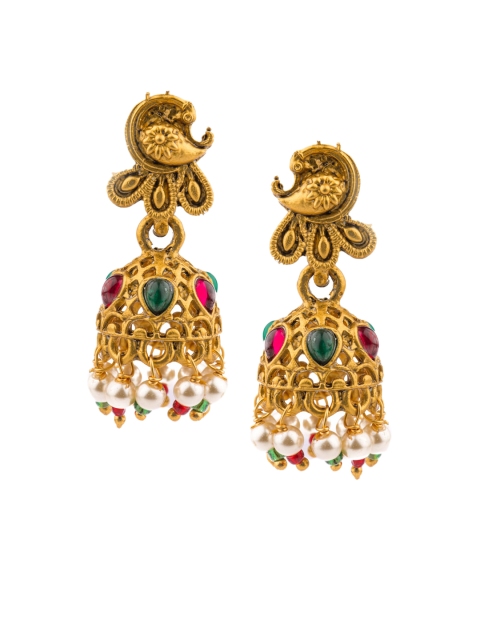 

Alankruthi Gold-Toned Contemporary Drop Earrings