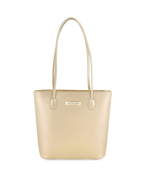 

STELLER Gunmetal-Toned Solid Shoulder Bag, Metallic