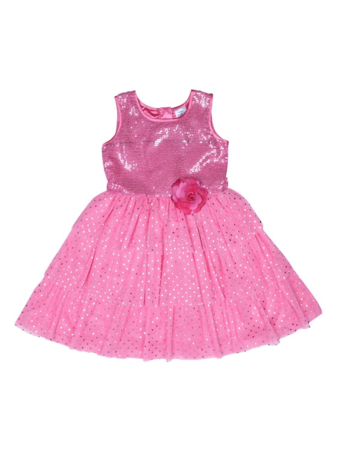 

Doodle Girls Pink Embellished Fit and Flare Dress